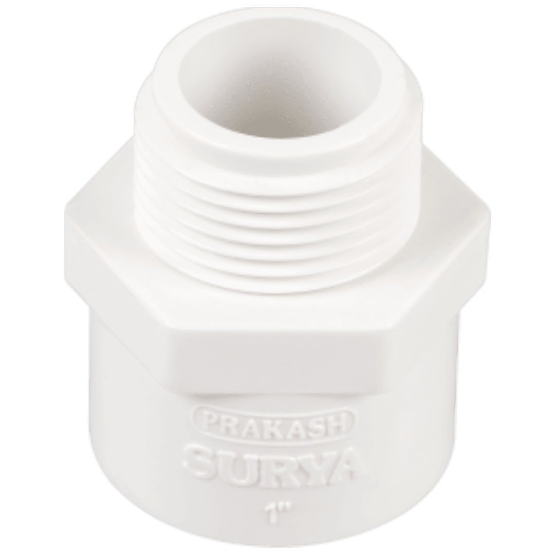 MALE THREADED ADOPTER (PLASTIC)
