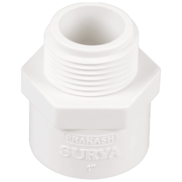 MALE THREADED ADOPTER (PLASTIC)