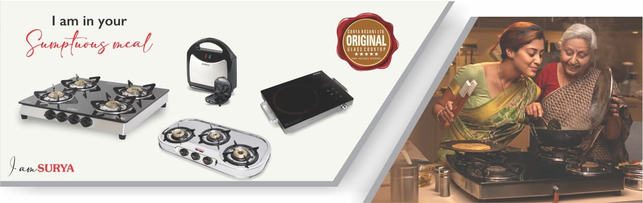 Choose Surya cooking range gas stove collection