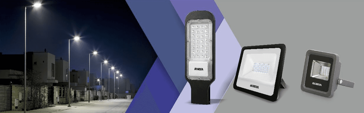 Illuminate roads parks and industrial areas with Surya energy efficient LED street and flood lights