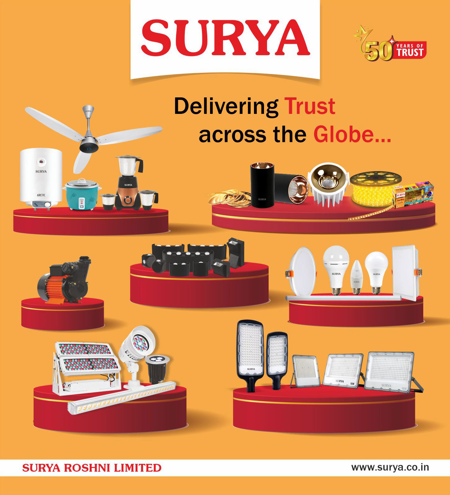 Surya Platina LED Lamp